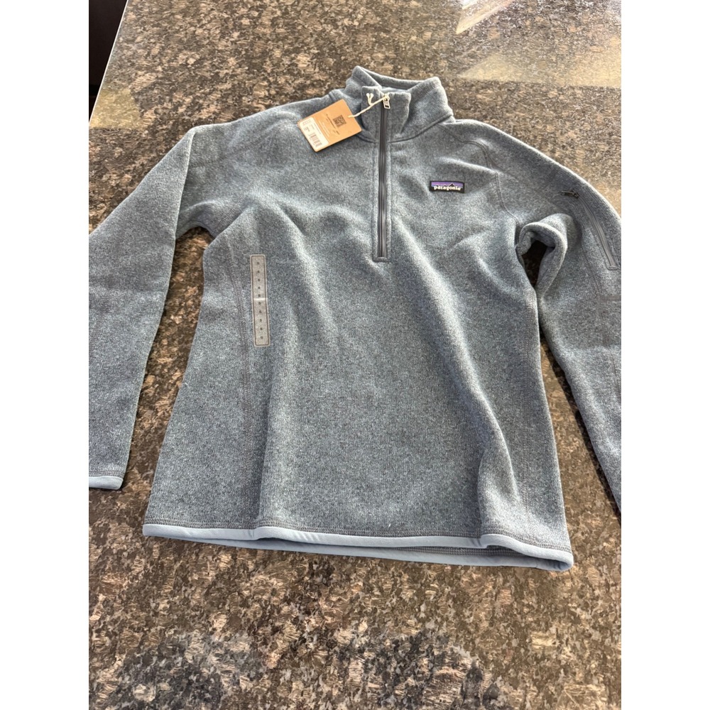 Patagonia Womens Better Sweater 1/4 Zip Fleece Pullover Utility Blue Sz small